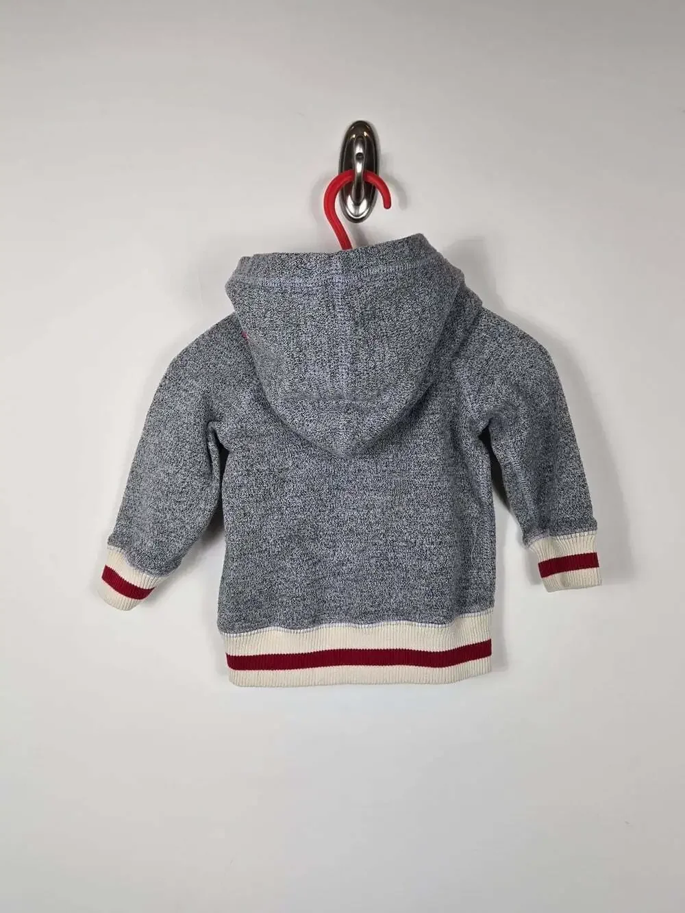 Roots Cabin Baby 3-6M Gray Full Zip Hoodie Canada Varsity Sweatshirt